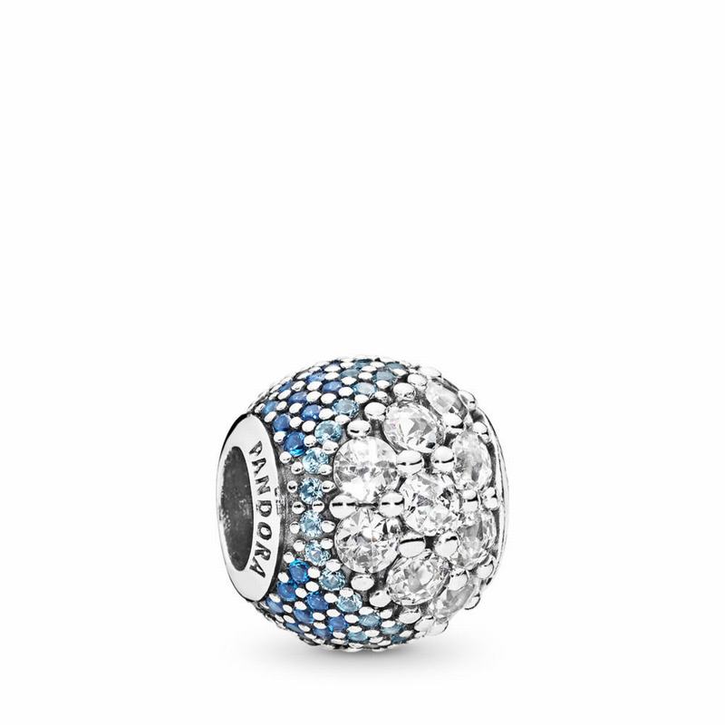 Pandora Australia Blue Enchanted Pavé Charm - Sterling Silver | JSYVGE230